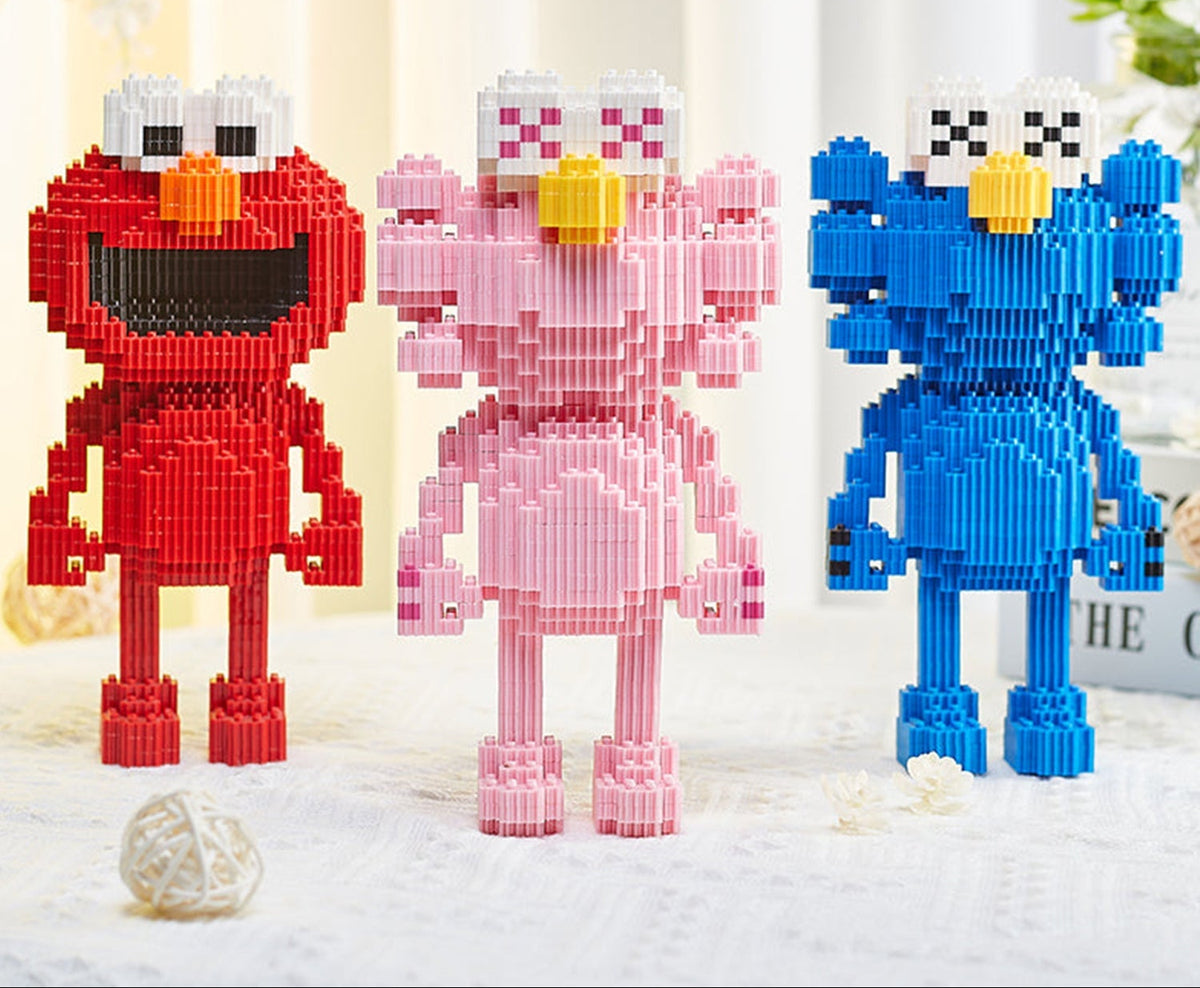 Ladyshome- ブロック Sesame Street ：クッキーモンスター ブルー「141mm」
